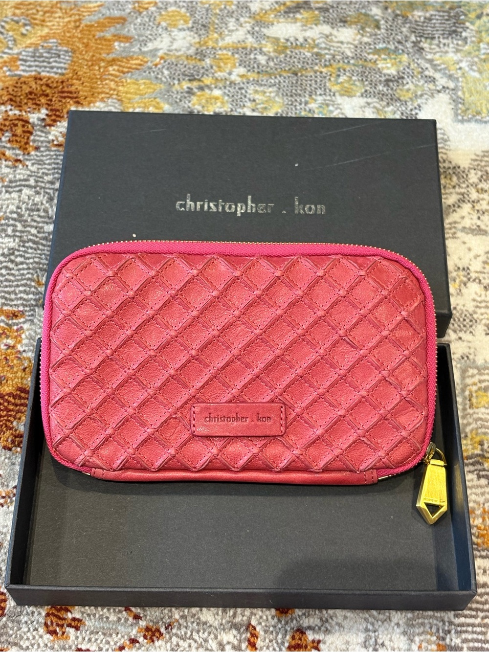 Christopher Kon Leather Zip Wallet